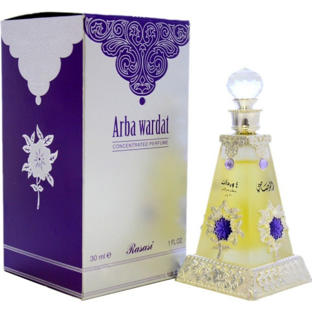 RASASI Arba Wardat - Alcohol Free Arabic Perfume Oil Fragrance, 30 Millitres