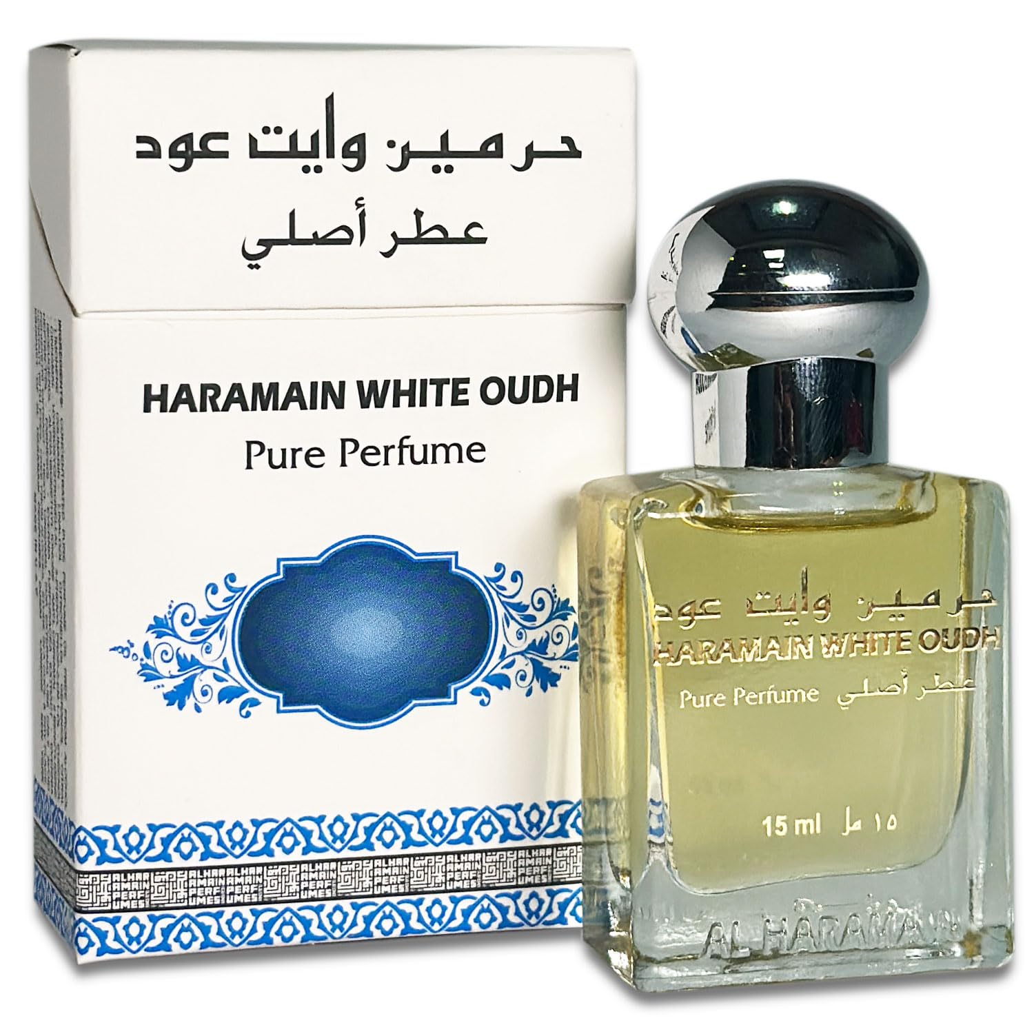 Al Haramain Attar White Oudh 15ml Unisex with Citrus‑Tobacco‑Musk Blend