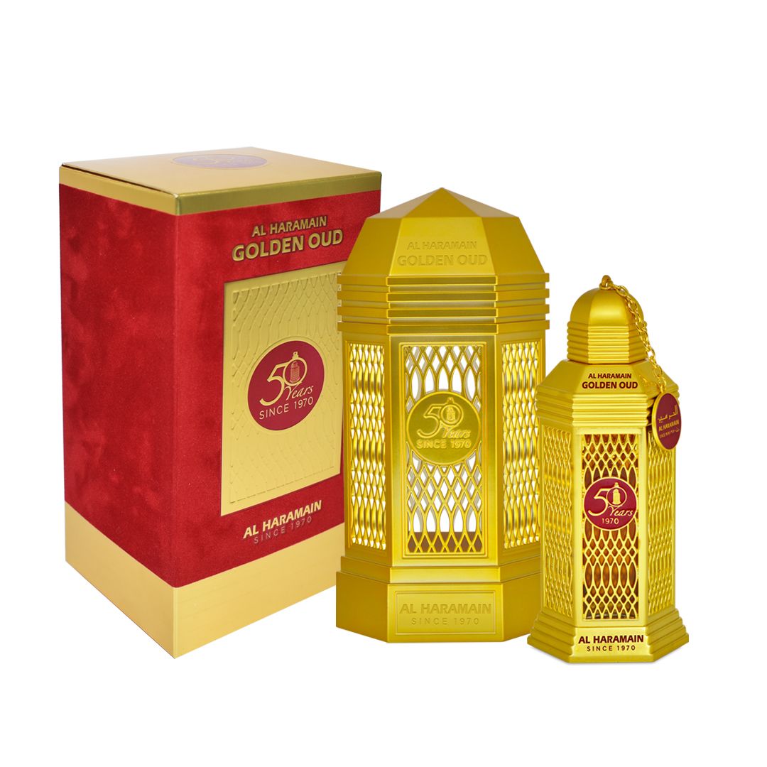 Al Haramain Golden Oud Eau de Parfum 100 ml – Unisex Oud Spicy Woody Long‑Lasting Perfume
