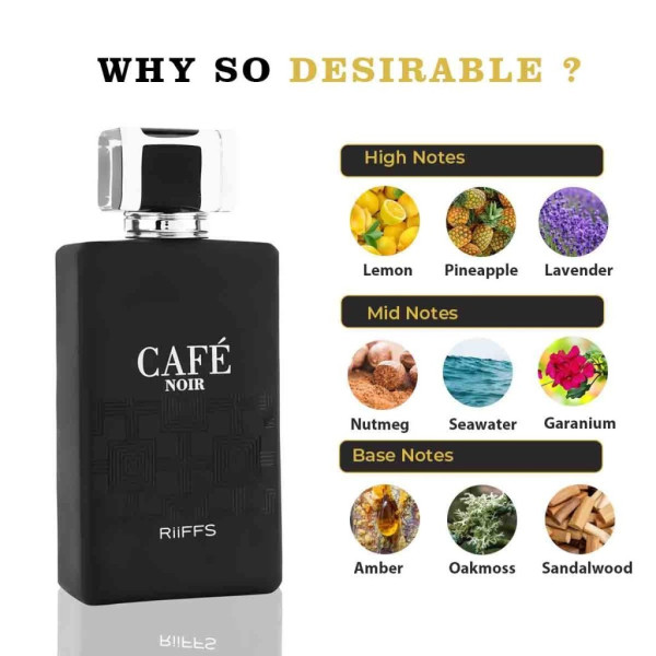 RiiFFS Café Noir Liquid Eau De Perfume Spray For Men, 100ml secondary